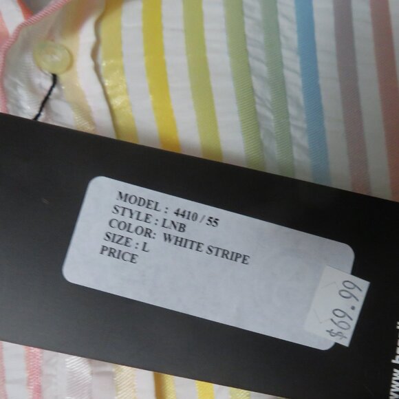 BC Collection LS Shirt Striped Size Large NWT - Picture 5 of 6